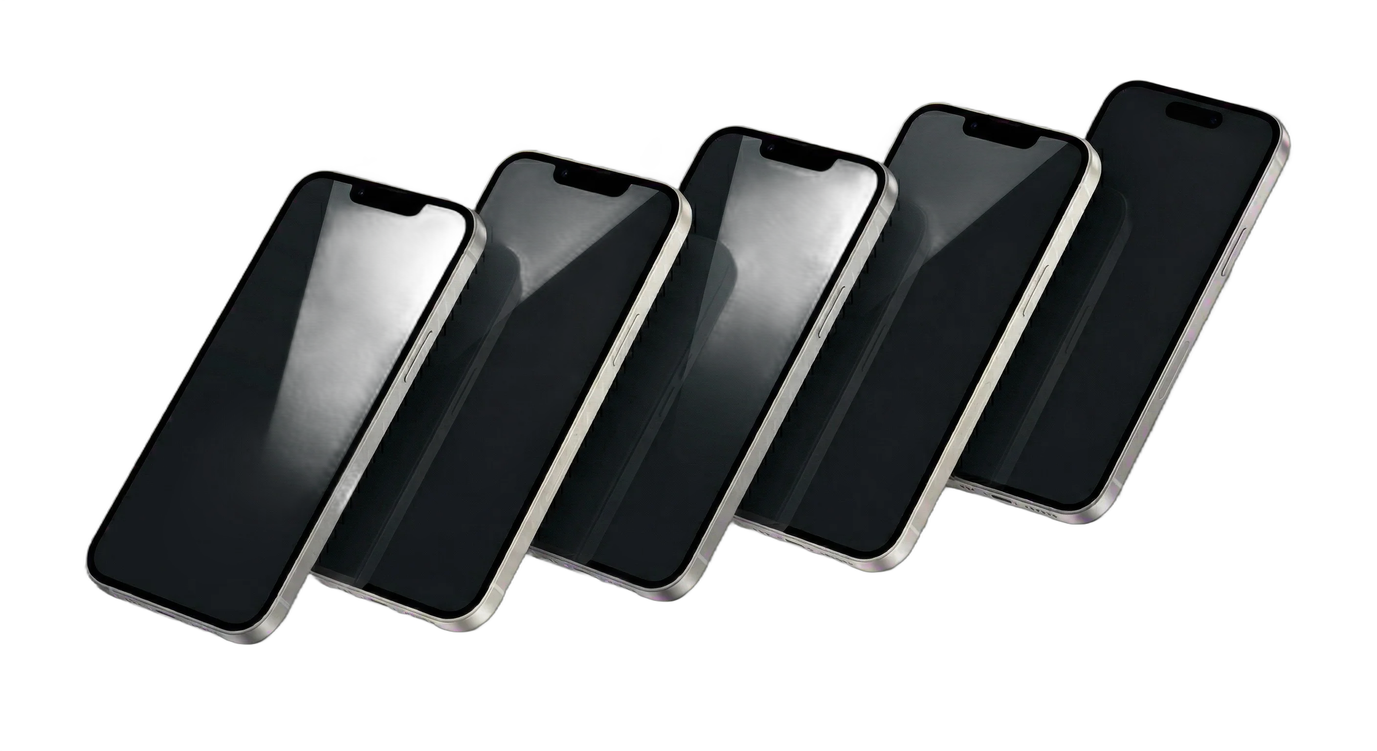 Smartphones in a flowing diagonal stream representing constant supply