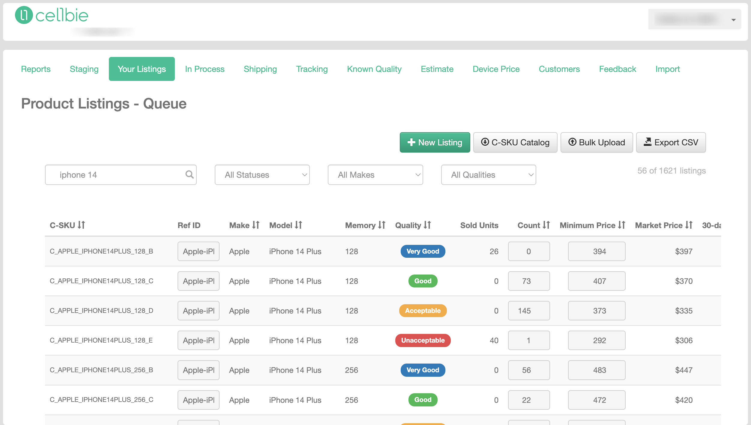 Product Listings, Market Insights and API